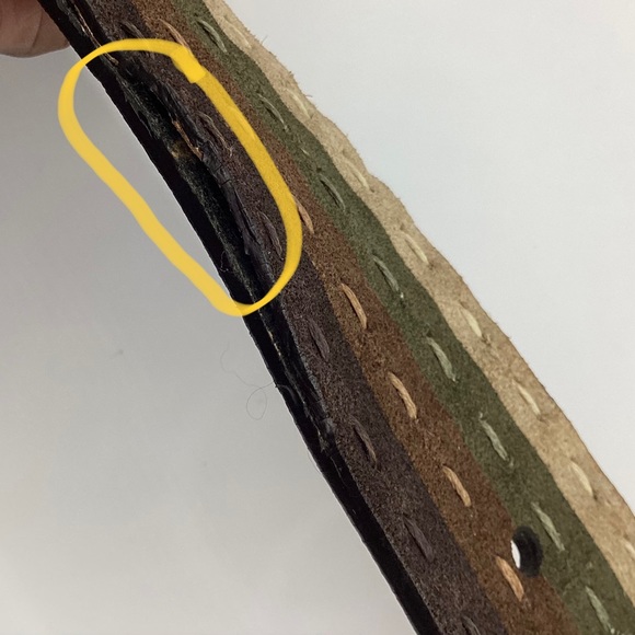 Rare Vintage Cole Haan Leather & Suede 4 Color Belt - Picture 15 of 15